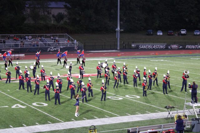 marching band on home turf